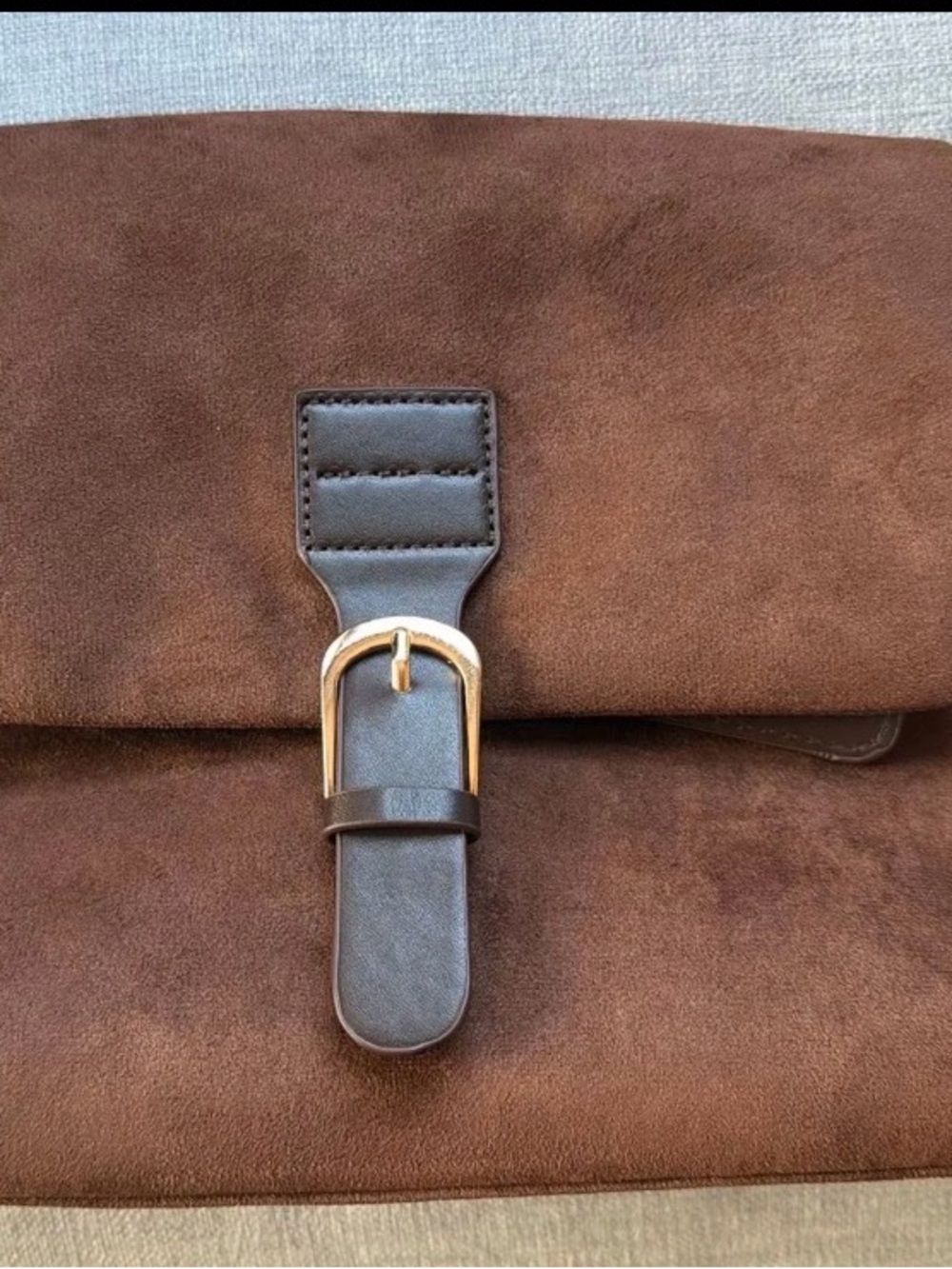 Commense Brown purse with Gold Buckle